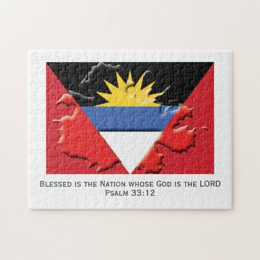 ANTIGUA BARBUDA | Gezegende natie | ANTIGUAN FLAG Legpuzzel (Horizontaal)