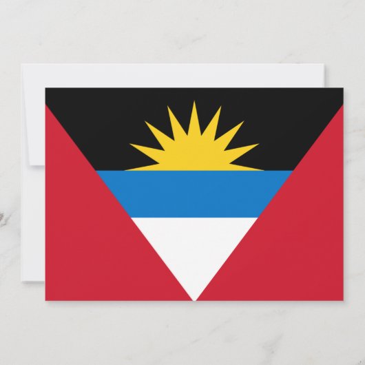 Antigua & Barbuda Vlag, Antiguan Barbudan Huwelijk Kaart (Achterkant)
