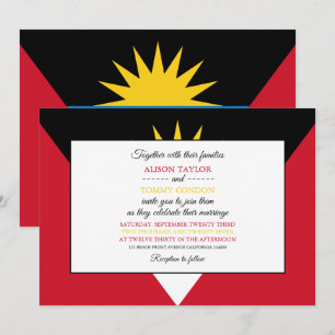 Antigua & Barbuda Vlag, Antiguan Barbudan Huwelijk Kaart