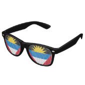 Antigua & Barbuda vlag Party Shades Zonnebril (Gekanteld)
