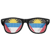 Antigua & Barbuda vlag Party Shades Zonnebril (Voorkant)