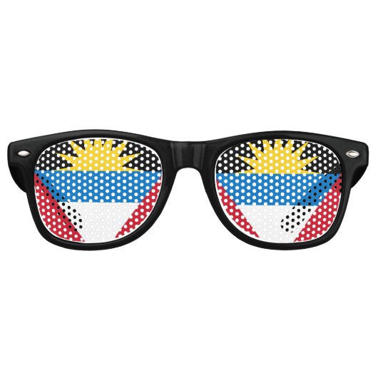 Antigua & Barbuda vlag Party Shades Zonnebril (Voorkant)