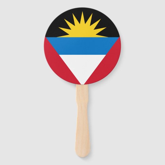 Antigua & Barbuda vlag Set van fans Handwaaier (Achterkant)