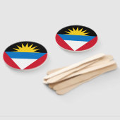 Antigua & Barbuda vlag Set van fans Handwaaier (Niet-gemonteerd)