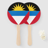 Antigua & Barbuda vlag Set van fans Handwaaier (Voorkant en achterkant)