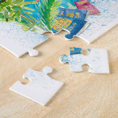 Antigua & Barbuda West Indies Travel Map Puzzle Legpuzzel (Zijkant)