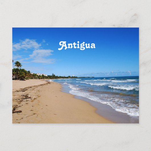 Antigua Beach Briefkaart (Voorkant)