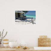 Antigua Bike met een Uitzicht Poster (Keuken)