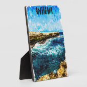 Antigua Caribisch eiland Tropische Waterverf Fotoplaat (Zijkant)