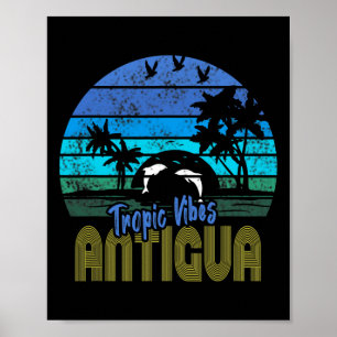 Antigua Caribische strandvakantie souvenir Poster