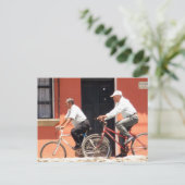 Antigua Cyclists Guatemala Briefkaart (Staand voorkant)