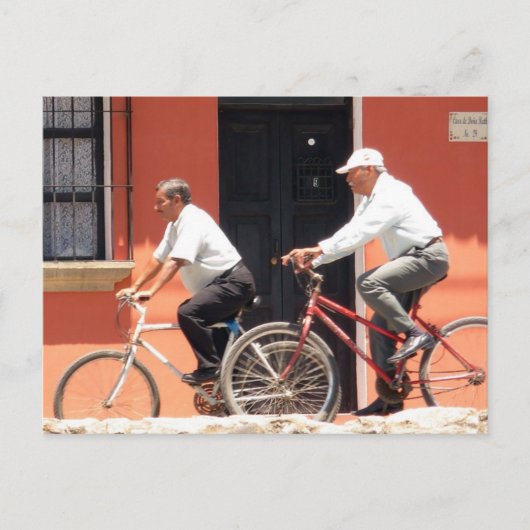 Antigua Cyclists Guatemala Briefkaart (Voorkant)