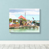 Antigua, eiland in het Caribisch gebied Canvas Afdruk (Insitu (Houten vloer))