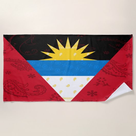 Antigua en Barbuda Beach Towel Strandlaken (Voorkant)