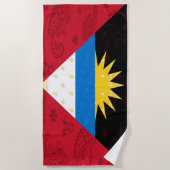 Antigua en Barbuda Beach Towel Strandlaken (Voorkant)
