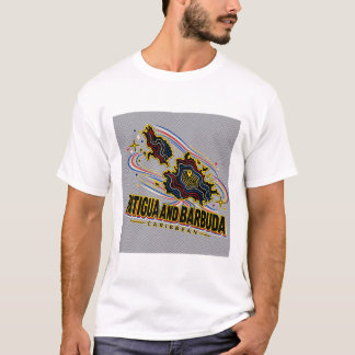 Antigua en Barbuda Dynamische Topografische Caraïb T-shirt