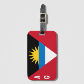 Antigua en Barbuda Flag Bagagelabel (Voorkant (verticaal))