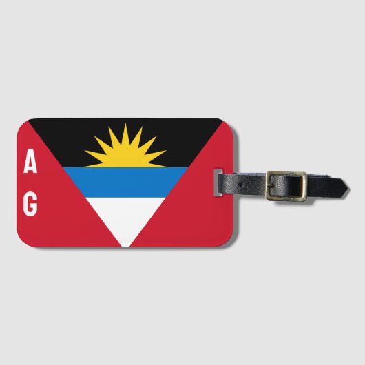 Antigua en Barbuda Flag Bagagelabel (Voorkant (horizontaal))
