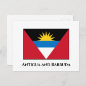 Antigua en Barbuda Flag Briefkaart (Voorkant / Achterkant)