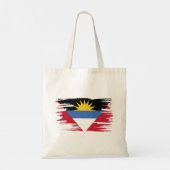 Antigua en Barbuda Flag Brush Art Tote Bag (Achterkant)