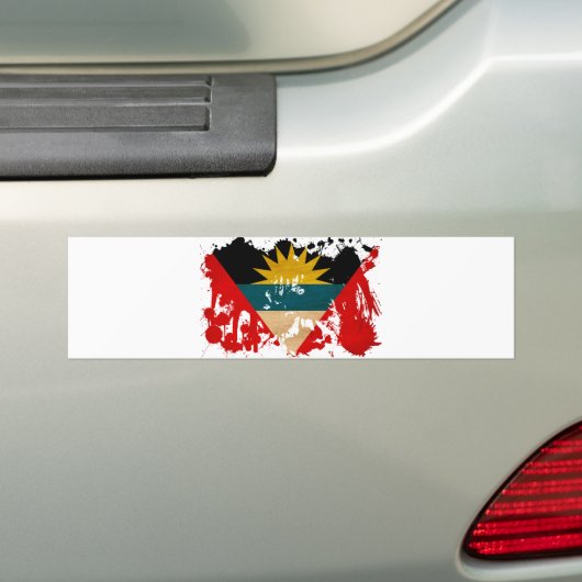 Antigua en Barbuda Flag Bumpersticker (Op auto)