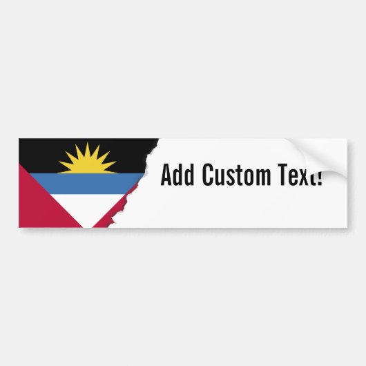 Antigua en Barbuda Flag Bumpersticker (Voorkant)