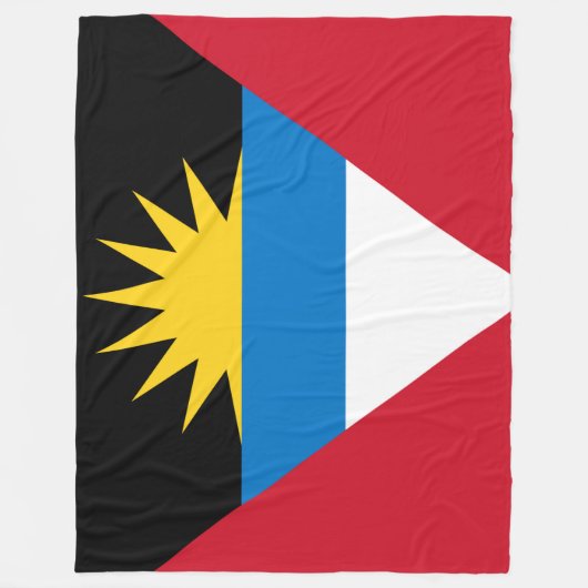 Antigua en Barbuda Flag Fleece Deken (Voorkant)