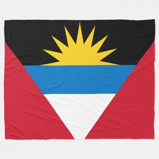 Antigua en Barbuda Flag Fleece Deken (Voorkant (Horizontaal))