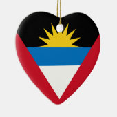 Antigua en Barbuda Flag Heart Ornament (Rechts)