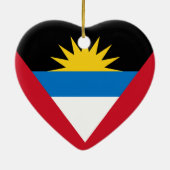 Antigua en Barbuda Flag Heart Ornament (Achterkant)