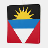 Antigua en Barbuda Flag Keramisch Ornament (Links)