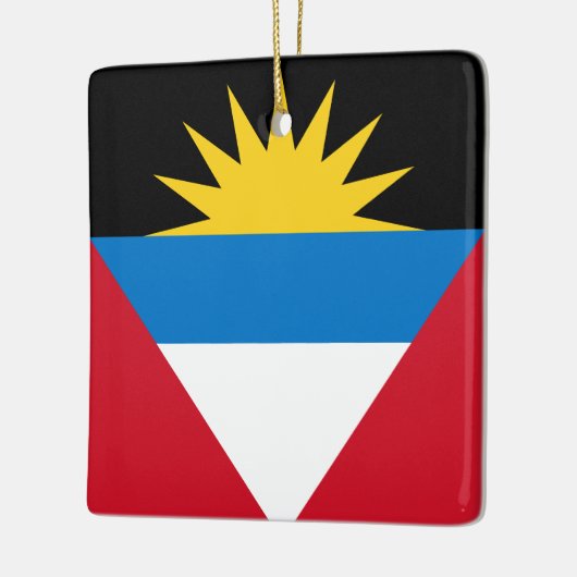 Antigua en Barbuda Flag Keramisch Ornament (Links)