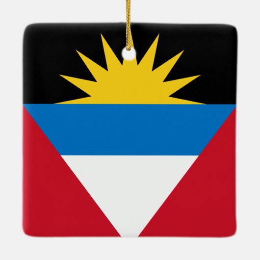 Antigua en Barbuda Flag Keramisch Ornament (Achterkant)
