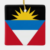 Antigua en Barbuda Flag Keramisch Ornament (Voorkant)