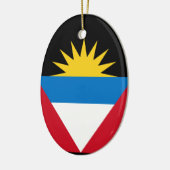Antigua en Barbuda Flag Keramisch Ornament (Links)