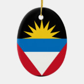 Antigua en Barbuda Flag Keramisch Ornament (Voorkant)