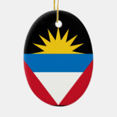 Antigua en Barbuda Flag Keramisch Ornament (Achterkant)