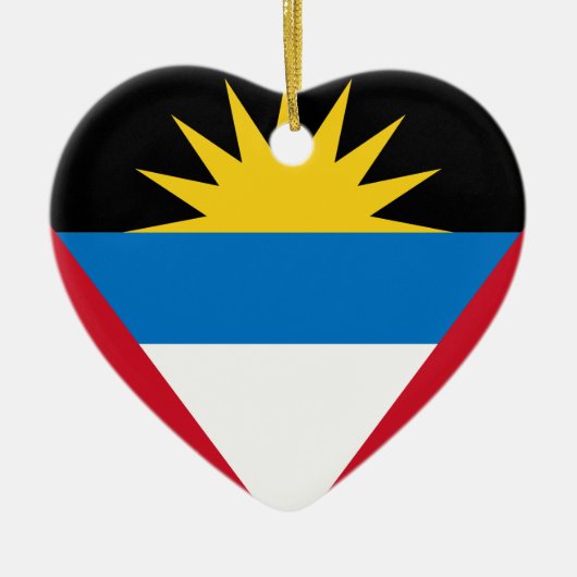 Antigua en Barbuda Flag Keramisch Ornament (Voorkant)