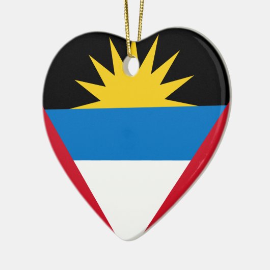Antigua en Barbuda Flag Keramisch Ornament (Links)
