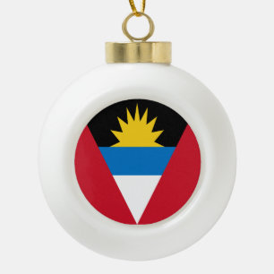 Antigua en Barbuda Flag Keramische Bal Ornament