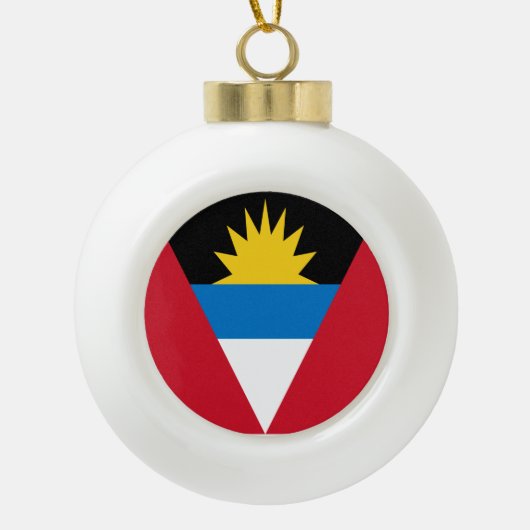 Antigua en Barbuda Flag Keramische Bal Ornament (Voorkant)
