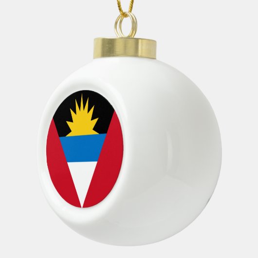 Antigua en Barbuda Flag Keramische Bal Ornament (Rechts)