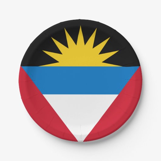Antigua en Barbuda Flag Papieren Bordje (Voorkant)