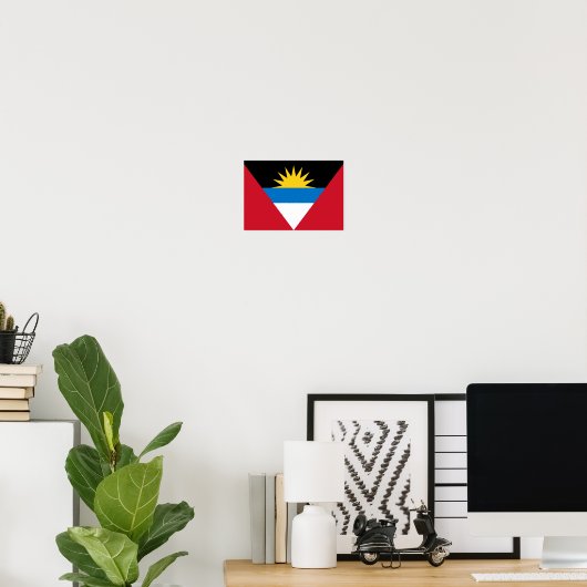 Antigua en Barbuda Flag Poster (Thuiskantoor)