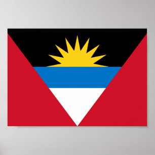 Antigua en Barbuda Flag Poster