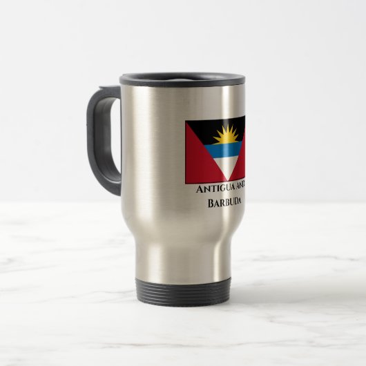 Antigua en Barbuda Flag Reisbeker (Voorkant links)