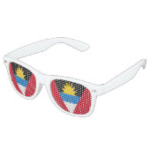Antigua en Barbuda Flag Retro Zonnebril (Gekanteld)
