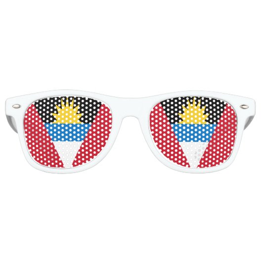 Antigua en Barbuda Flag Retro Zonnebril (Voorkant)