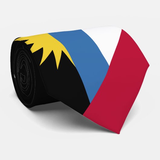 Antigua en Barbuda Flag Stropdas (Opgerold)