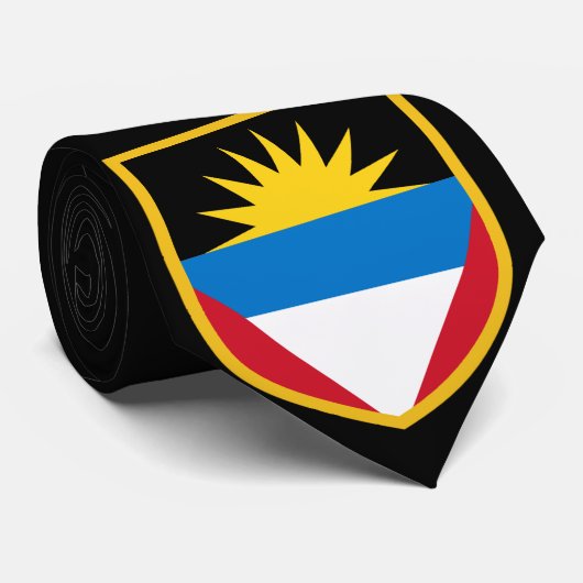 Antigua en Barbuda Flag Stropdas (Opgerold)